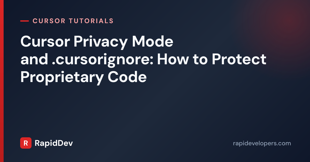 Prevent Code Leaks in Cursor | Tutorial | RapidDev