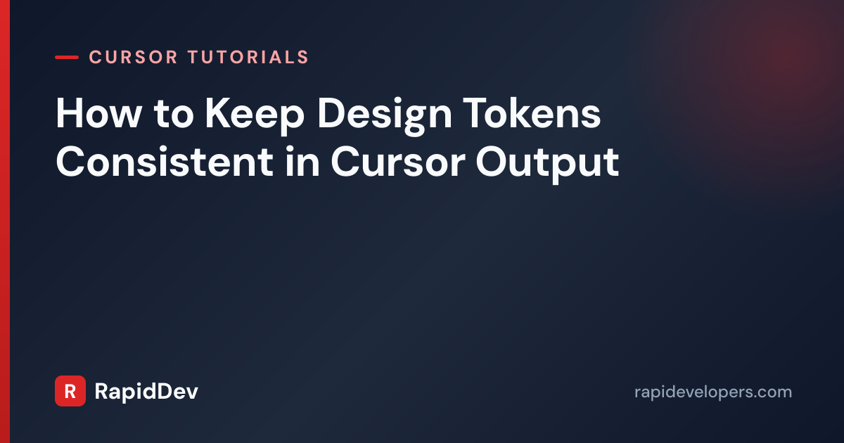 Design Tokens in Cursor | Tutorial | RapidDev