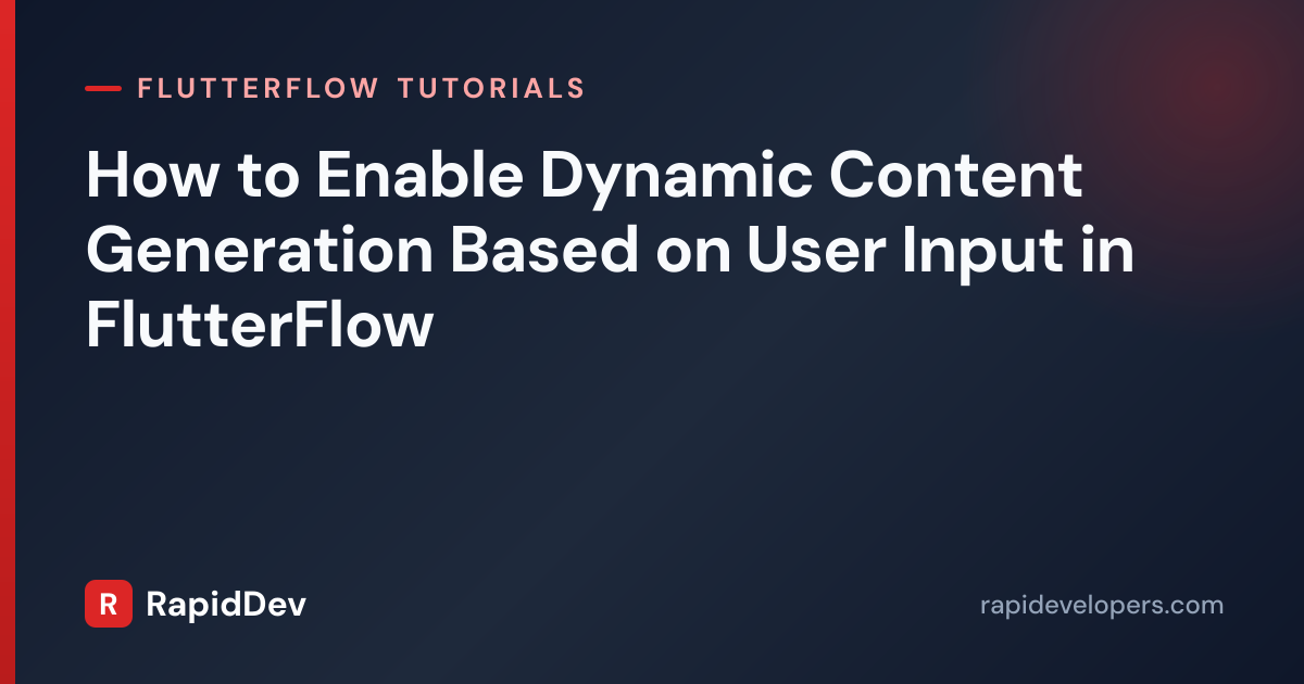 Dynamic AI Content Generation in FlutterFlow | Tutorial