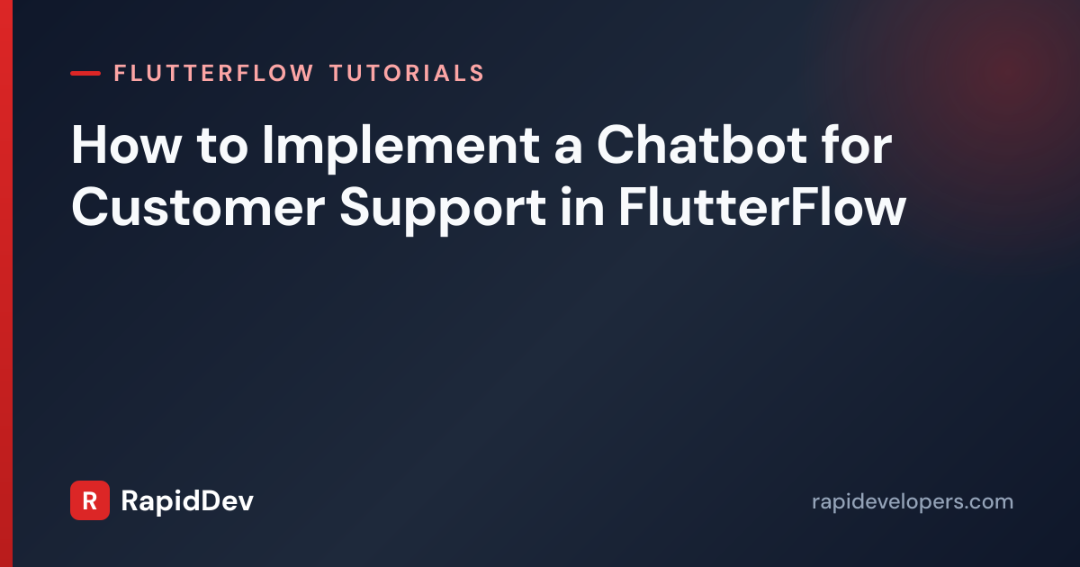 Customer Support Chatbot in FlutterFlow | Tutorial