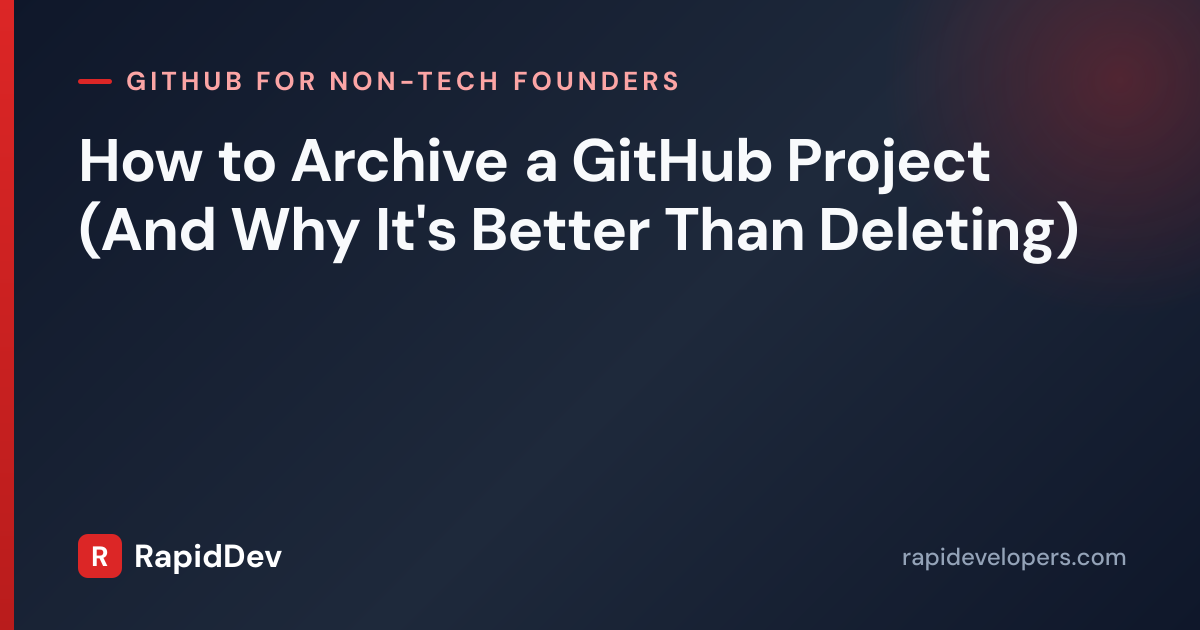 Archive a Repository in GitHub | Guide | RapidDev